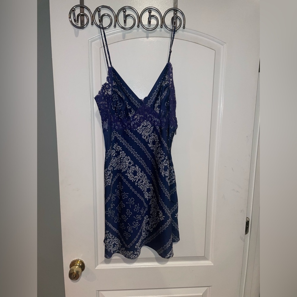 New! LoveShackFancy Etrune Blue and White Bow Mini Dress 💙 size 10 - Picture 10 of 12